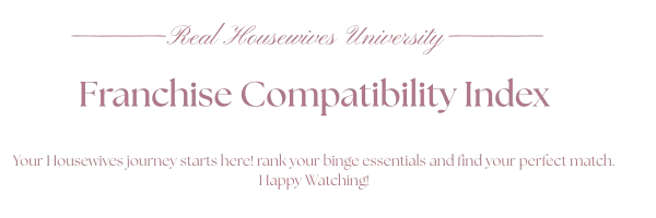 Real Housewives University — Franchise Compatibility Index